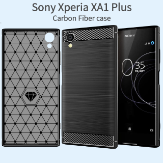 เคสโทรศัพท์มือถือ ซิลิโคนนิ่ม คาร์บอนไฟเบอร์ พรีเมี่ยม สําหรับ Sony Xperia XA1 Plus Ultra SONY1 XZ1 XZ2 Premium Sony10