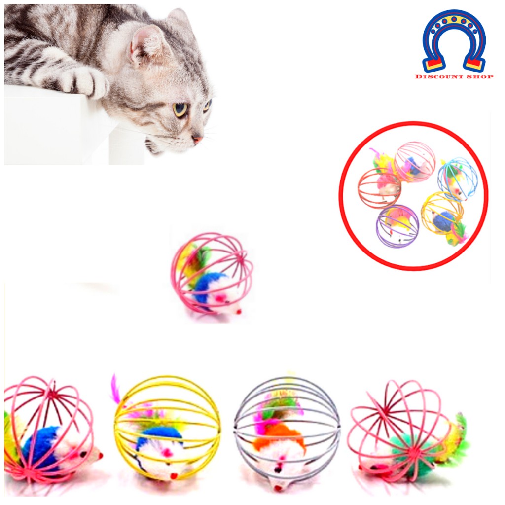 หนูในกรงหลากสี-ของเล่นแมว-ของเล่นเหมียว-คอนโดแมว-ลับเล็บแมว-cat-toy-เครื่องตัดขนแมว-กรรไกรตัเล็บแมว-หวีขนแมว-แปรงขนแมว