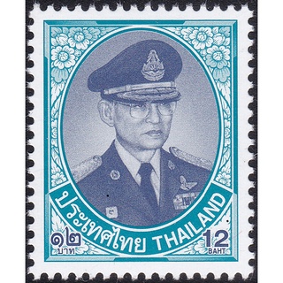 B1-10-9 แสตมป์ไทยยังไม่ได้ใช้ แสตมป์พระรูป ร.9 ชุดที่ 10 ดวง 12 บาท ดวงเดี่ยว / ขอบติดเลข พิมพ์ครั้งที่ 1 (ยังไม่ใช้)