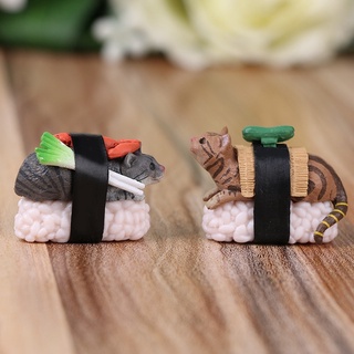 โมเดลแมวซูชิ โมเดลแมวข้าวปั้นห่อสาหร่าย sushi cat