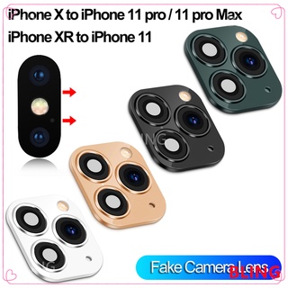 สติกเกอร์เลนส์กล้องปลอม โลหะ สําหรับ IPhone11 X XS Max 11 Pro Max