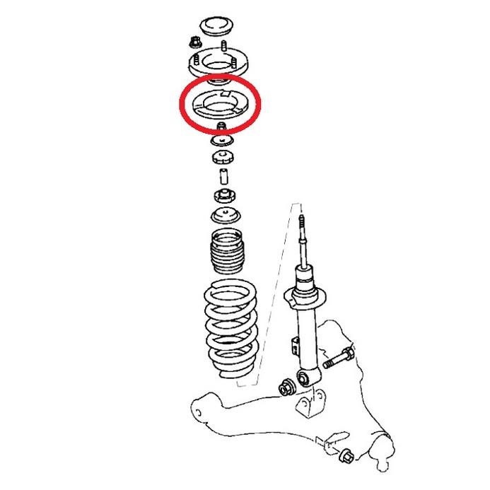 nisto-นิสโต้-ยางรองสปริงโช๊คหน้า-มิตซูบิชิ-ไททั้น-ไตตั้น-mitsubishi-triton-2wd-4wd-2005-2014-ปาเจโร่-สปอร์ต-pajero