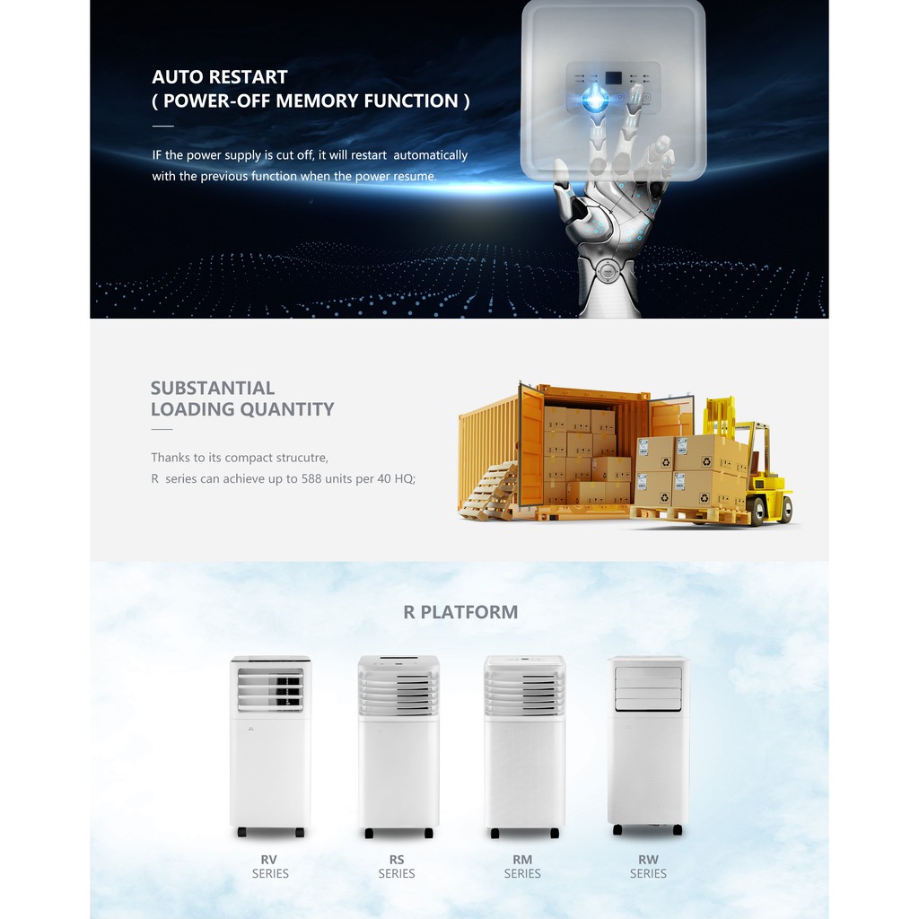 TCL แอร์เคลื่อนที่ ขนาด 9000 BTU รุ่น TAC-09CPA/RS Portable air conditioner หน้าจอแสดงผล LED เย็นเร็ว ทำงานเงียบ https://lnwchill.com