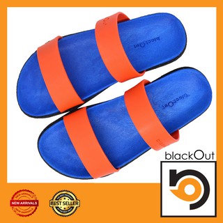 🔰 BlackOut Comfy 🔰 รองเท้าแตะ แตะสวม พื้นน้ำเงิน
