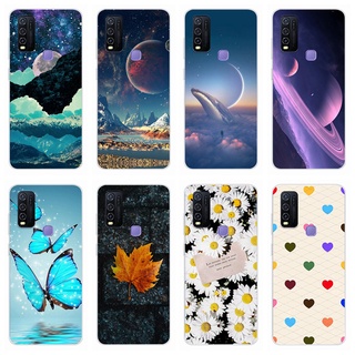 Vivo Y30 Y30i Y50 1935 1938 เคสใส ซิลิโคนนิ่ม TPU เจลลี่ ฝาครอบ หรูหรา อวกาศ ดาวเคราะห์ พิมพ์ เคสโทรศัพท์