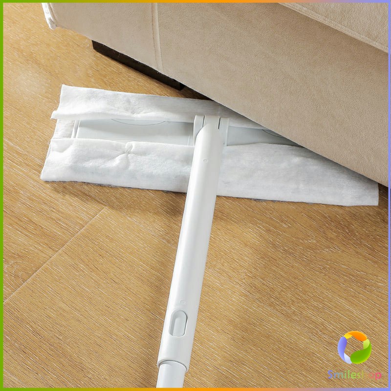 smileshop-ผ้าเช็ดทำความสะอาดพื้นแบบใช้แล้วทิ้ง-กระดาษกำจัดฝุ่นไฟฟ้าสถิต-ไม้ถูพื้นแบบใช้แล้วทิ้ง-ผ้าถูพื้น-disposable-mop