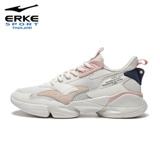 Erke Ray Trendy สี Cream White Pink รองเท้าผ้าใบ สำหรับผู้หญิง