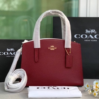 🎀 (สด-ผ่อน) กระเป๋าสะพายสีแดง 11 นิ้ว Coach 29529 Coach Charlie Carryall 28