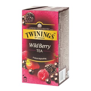 Twinings Wild Berries Tea 2g. x 25 ทไวนิงส์ เบอร์รี่าป่า ชาอังกฤษ 2กรัม x 25/1 กล่อง