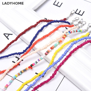 ภาพหน้าปกสินค้าLadyhome โบฮีเมียน ทําด้วยมือ ลูกปัดสีรุ้ง สร้อยคอโช้คเกอร์ สีลูกกวาด ลูกปัด ผู้หญิง เครื่องประดับ ที่เกี่ยวข้อง