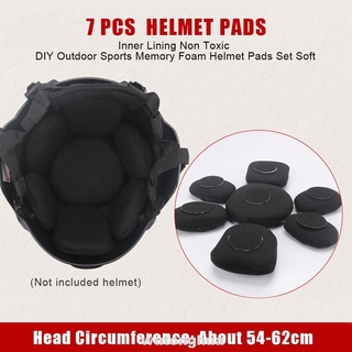 ภาพหน้าปกสินค้า7pcs Universal Protective Soft Shockproof DIY Outdoor Sports Memory Foam Easy Install Inner Lining Helmet Pads Set ที่เกี่ยวข้อง
