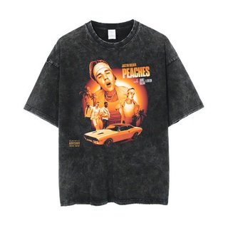 เสื้อยืด ขนาดใหญ่ พิมพ์ลาย Psycho Crucify Justin Bieber Peaches | หินล้างทําความสะอาด | เสื้อยืด ขนาดใหญ่ | สไตล์วินเทจ