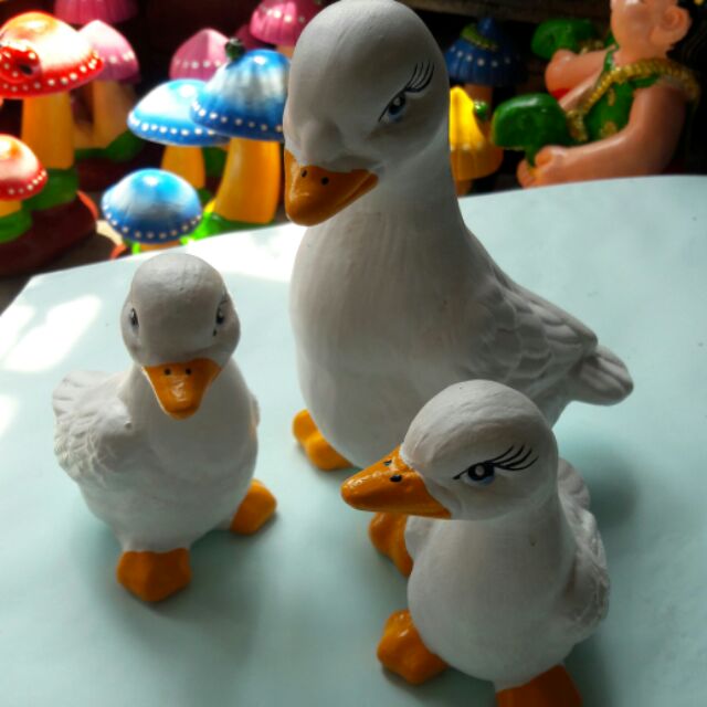 ชุดเป็ดแม่ลูก-เซรามิก-duck-ceramic