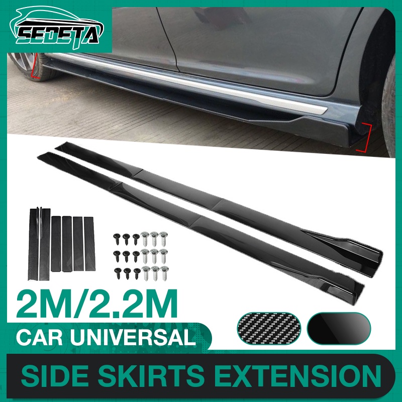 Universal Car Side Skirts Extension Rocker Panels Lip Bumper