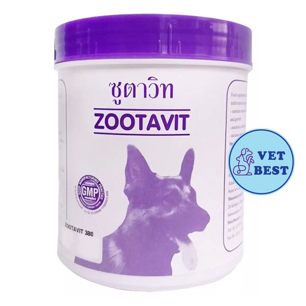 ภาพหน้าปกสินค้าซูตาวิท Zootavit 380 เม็ด (ม่วง) วิตามินสุนัข เสริมแคลเซียม กระดูก กล้ามเนื้อ