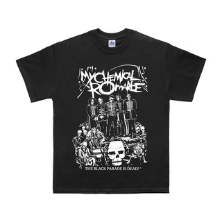 เสื้อยืดสีขาวเสื้อยืด พิมพ์ลาย My CHEMICAL ROMANCE BLACK PARADE STITCH SUPPLY สําหรับผู้ชายS-4XL