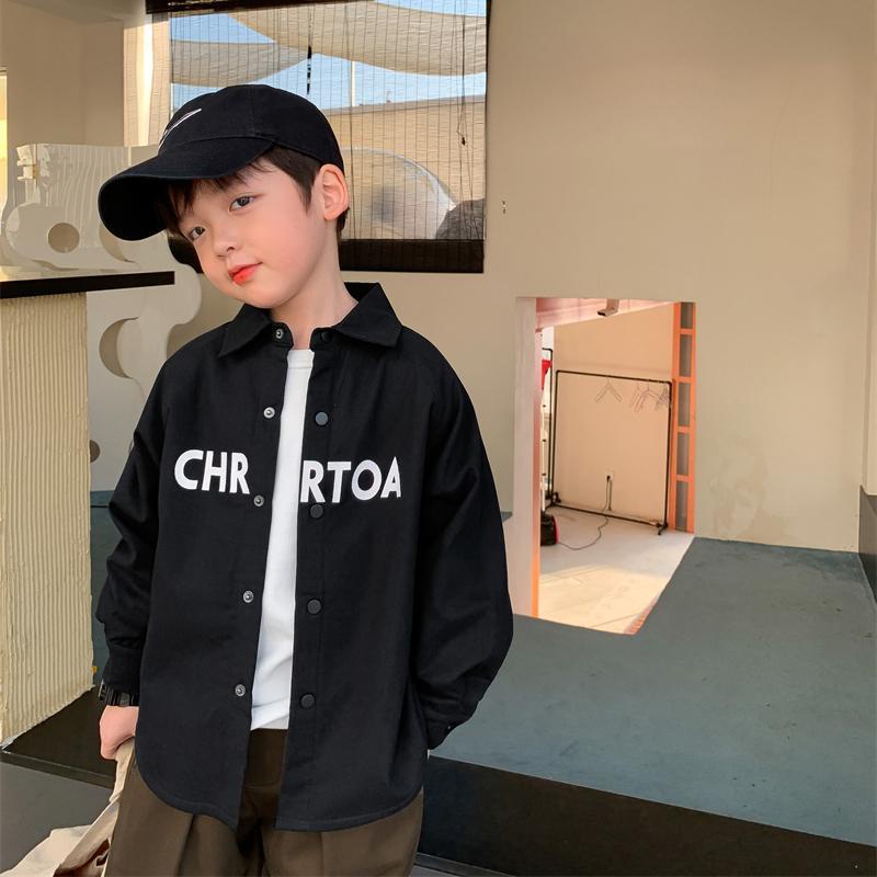 ภาพหน้าปกสินค้าเสื้อผ้าเด็ก เสื้อเชิ้ตแขนยาว ฤดูใบไม้ร่วง 2023 ใหม่ เกาหลี boy จากร้าน hemeiling257.th บน Shopee