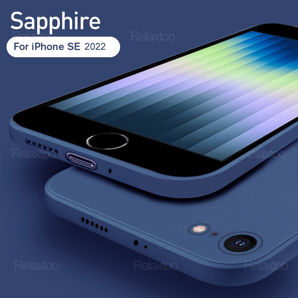 New Liquid Silicone Soft Case For iPhone SE 2022 4.7inch Shockproof