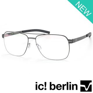 Ic Berlin แว่นตา 032 C-2 เทา กรอบแว่นตา กรอบเต็ม ขาข้อต่อ วัสดุ สแตนเลส สตีล (สำหรับตัดเลนส์) Eyewear Top Glasses Frame