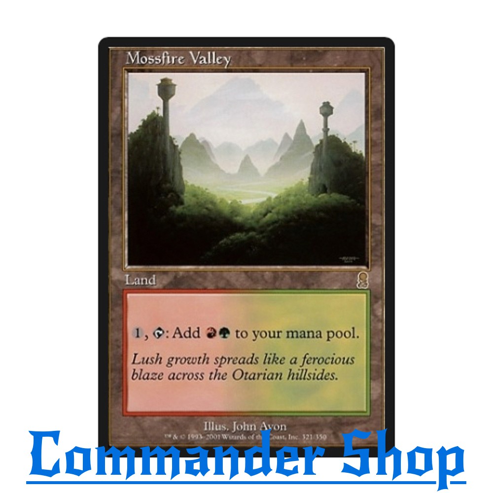 Mossfire Valley (Land) ให้สี Red Green การ์ด Magic The Gathering (MTG