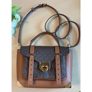 💚แท้💯 พร้อมส่ง💚กระเป๋าสะพายข้าง MICHAEL KORS MANHATTAN MEDIUM LEATHER SATCHEL  งาน SHOP  Style No: 35F1GNCS6V