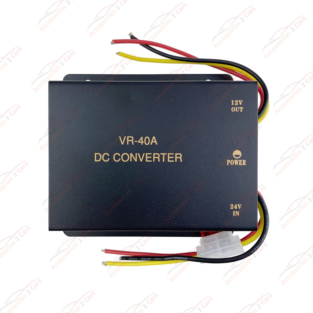 เครื่องแปลงไฟ-24v-เป็น-12v-dc-40a-converter-24v-to-12v-40a-converter-dc-40a-รหัสสินค้า-vr-40a