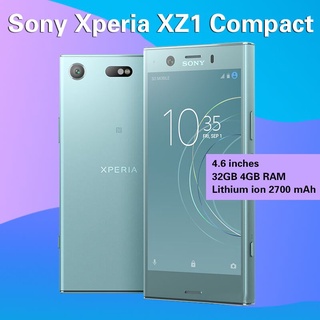 ภาพขนาดย่อของสินค้าSony Xperia XZ1 Compact 4.6 inch Android smartphone 4+32GB original waterproof phone