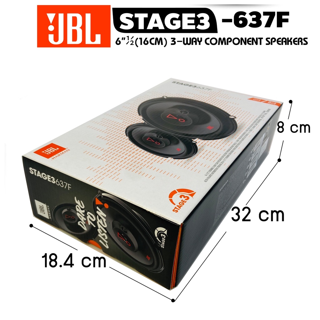 ลำโพงใหม่ขายดี-jbl-stage3-637f-ลำโพงรถยนต์-ลำโพงติดรถยนต์คู่หน้าหรือ-หลัง-ขนาด6-5นิ้ว