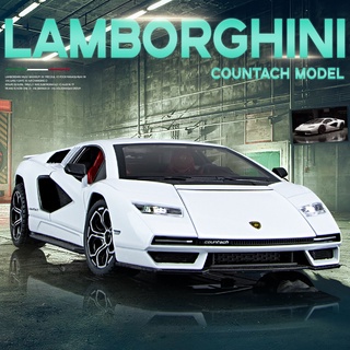 รถแข่งของเล่น สเกล 1/24 Lamborghini Countach LPI 800-4 อัลลอยด์ ดึงถอยหลัง เก็บสะสม ของขวัญ ของเล่น ของสะสม ของสะสม / เด็ก