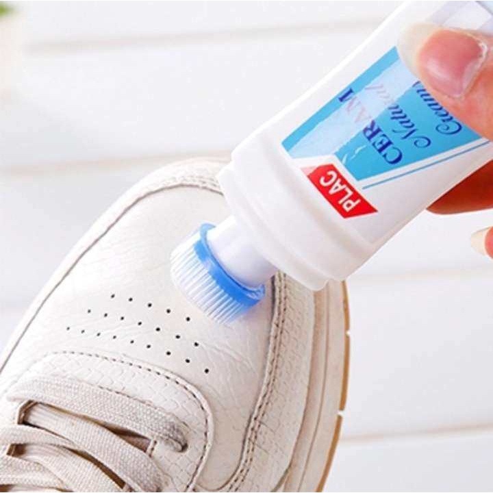 ภาพหน้าปกสินค้าเก็บเงินปลายทาง น้ำยาทำความสะอาดรองเท้า กระเป๋า PLAC Peac Cream Shoes Cleanser Shoe Polish จากร้าน nfshoesthailand บน Shopee