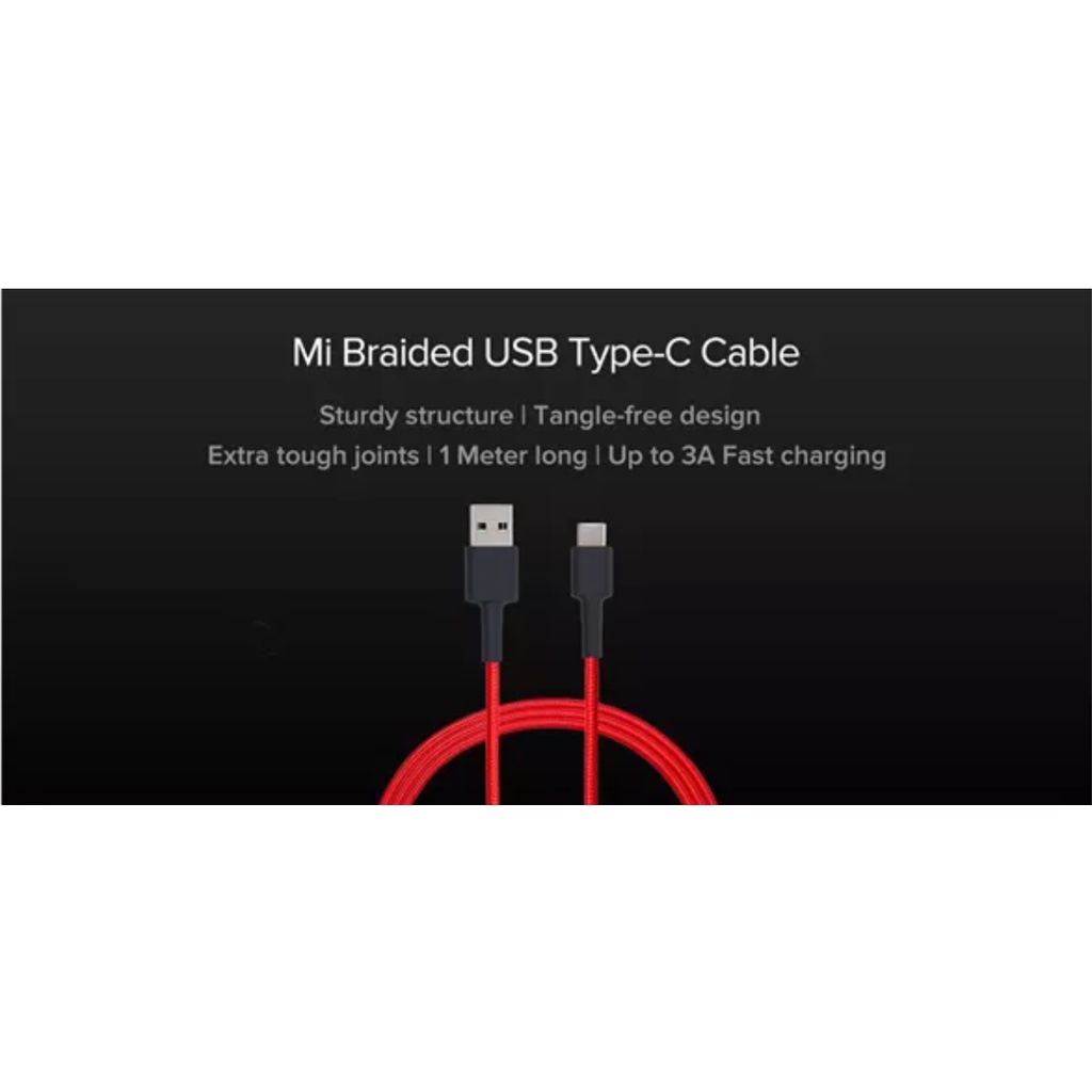 mi-type-c-braided-cable-สายชาร์จ-type-c-รับประกันศูนย์ไทย-สินค้าพร้อมส่ง