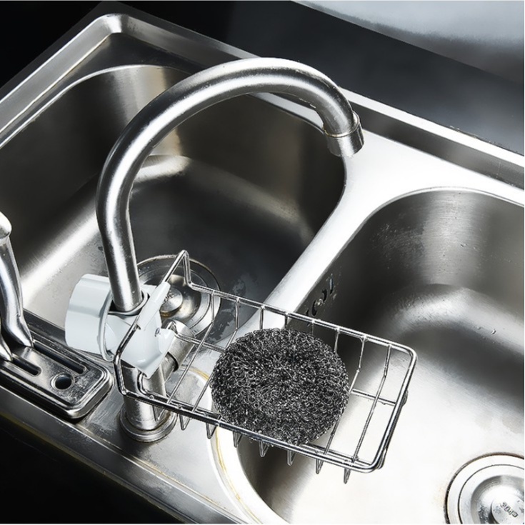 ชั้นวางฟองน้ำ-เครื่องใช้ในบ้าน-อุปกรณ์-ในครัว-สำหรับอ่างล้างจาน-สแตนเลสหนา