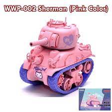 โมเดลรถถังไข่-meng-model-wwp-002-m4a1-sherman-cartoon-model-pink-color