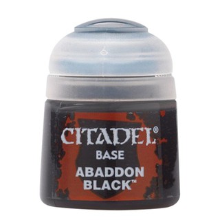 Citadel : BASE:ABADDON BLACK (12ML) สีอะคริลิคสำหรับทาโมเดล