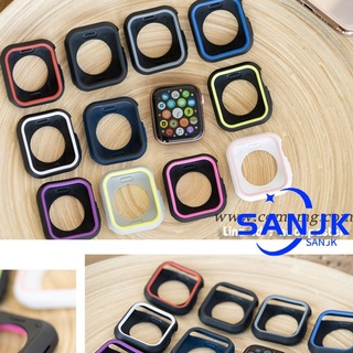 ภาพขนาดย่อของสินค้าเหมาะสำหรับ Apple Watch 7 Series/iWatch 6 5 4 3 2 / T500 X7 HW12 HW16 เคสซิลิโคนสีผสม