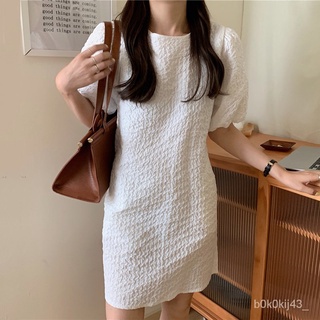 【XIAO-ร้านแฟชั่น】Bella dress  เดรสสั้นสีขาว เดรสสไตล์เกาหลี TS997ใหม่
