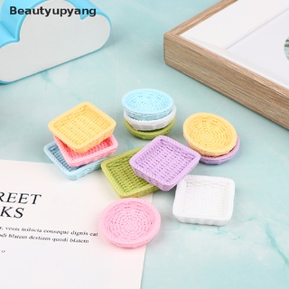 [Beautyupyang] ถาดหวายสาน ขนาดเล็ก 1/12 สําหรับบ้านตุ๊กตา DIY 5 ชิ้น