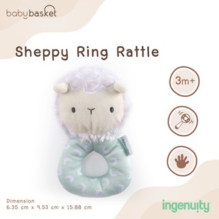 ของเล่นเด็ก ตุ๊กตาเขย่า Bright Starts Sheppy Ring Rattle มีเสียงกรุ้งกริ้ง เบาๆ เสริมสร้างพัฒนาการ