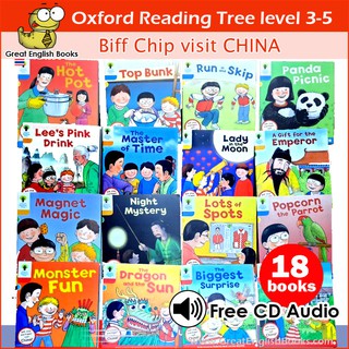 พร้อมส่ง Biff Chip ตอนใหม่ล่าสุด! Oxford Reading Tree Level 3-5 Biff Chip Kipper visit China จำนวน 18 เล่ม Free CD MP3