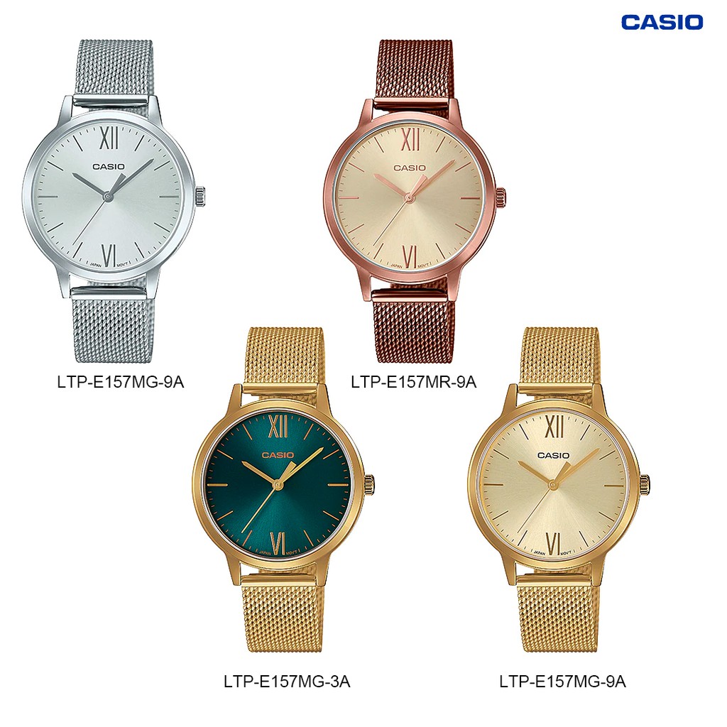 ภาพหน้าปกสินค้านาฬิกาข้อมือ  LTP-E157  LTP-E157M-7A  LTP-157MR-9  LTP-E157MG-3  LTP-E157MG-9  อะนาล็อก-สุภาพสตรี  CASIO