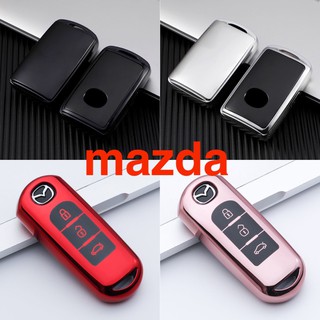 ภาพขนาดย่อของสินค้าซองกุญแจ TPU Mazda 2 cx3 cx5 cx8 All New Mazda 3 CX30 CX 3 ปี2021 Skyactiv key case