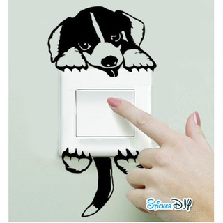 Vinyl wall sticker สติ๊กเกอร์ติดผนัง Doggy (กว้าง11cm.xสูง22cm.)