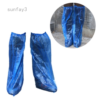 สินค้า Sunfay3 ถุงคลุมรองเท้าพลาสติกป้องกันการลื่นสีฟ้า 1 คู่