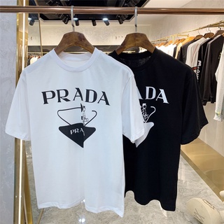 Prad1 ใหม่ เสื้อยืดแขนสั้น ผ้าฝ้าย พิมพ์ลายตัวอักษร แฟชั่นฤดูร้อน ไซซ์ S-4XL 2022