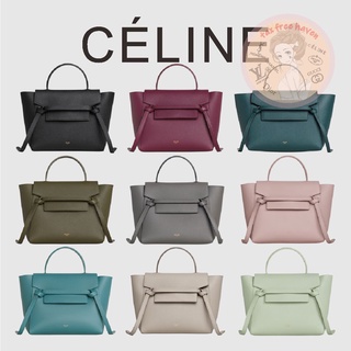 Shopee ถูกที่สุด 🔥100% ของแท้ 🎁Celine Brand New BELT MICRO Grained Cow Leather Handbag