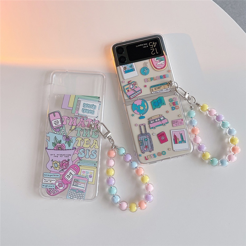 เคสโทรศัพท์มือถือ-pc-แข็ง-แบบใส-กันกระแทก-ลายฉลากชื่อดัง-บาร์โค้ด-หลากสี-สําหรับ-samsung-galaxy-z-flip-3-5g-z-flip3-zflip3-z-flip3