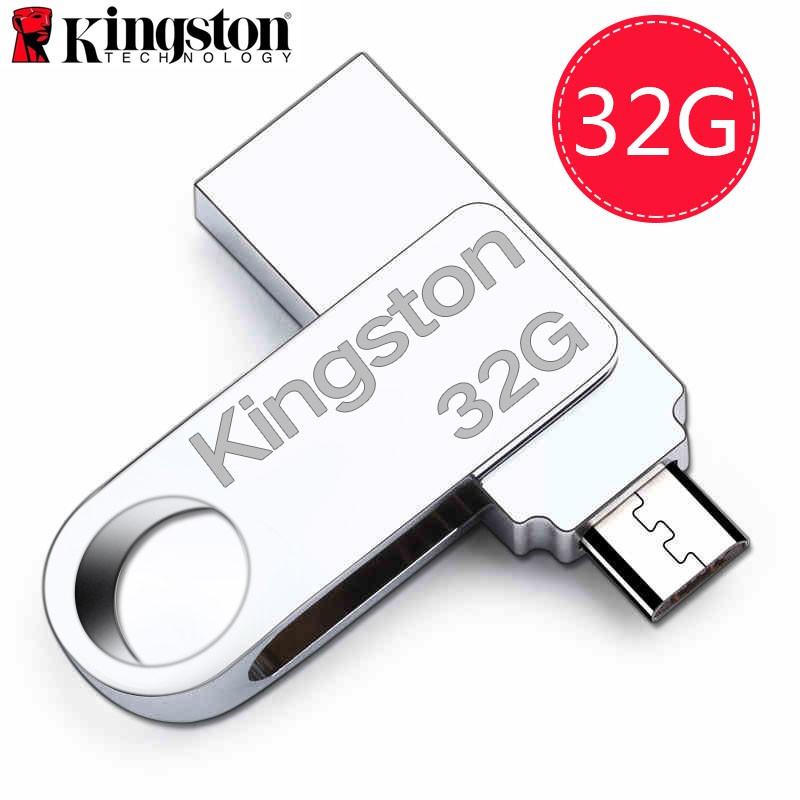ภาพหน้าปกสินค้าKingston ร้อน OTG USB Flash Drive 32GB Pendrive USB สติ๊กปากกาไดรฟ์สำหรับดิสก์ Android Phone U
