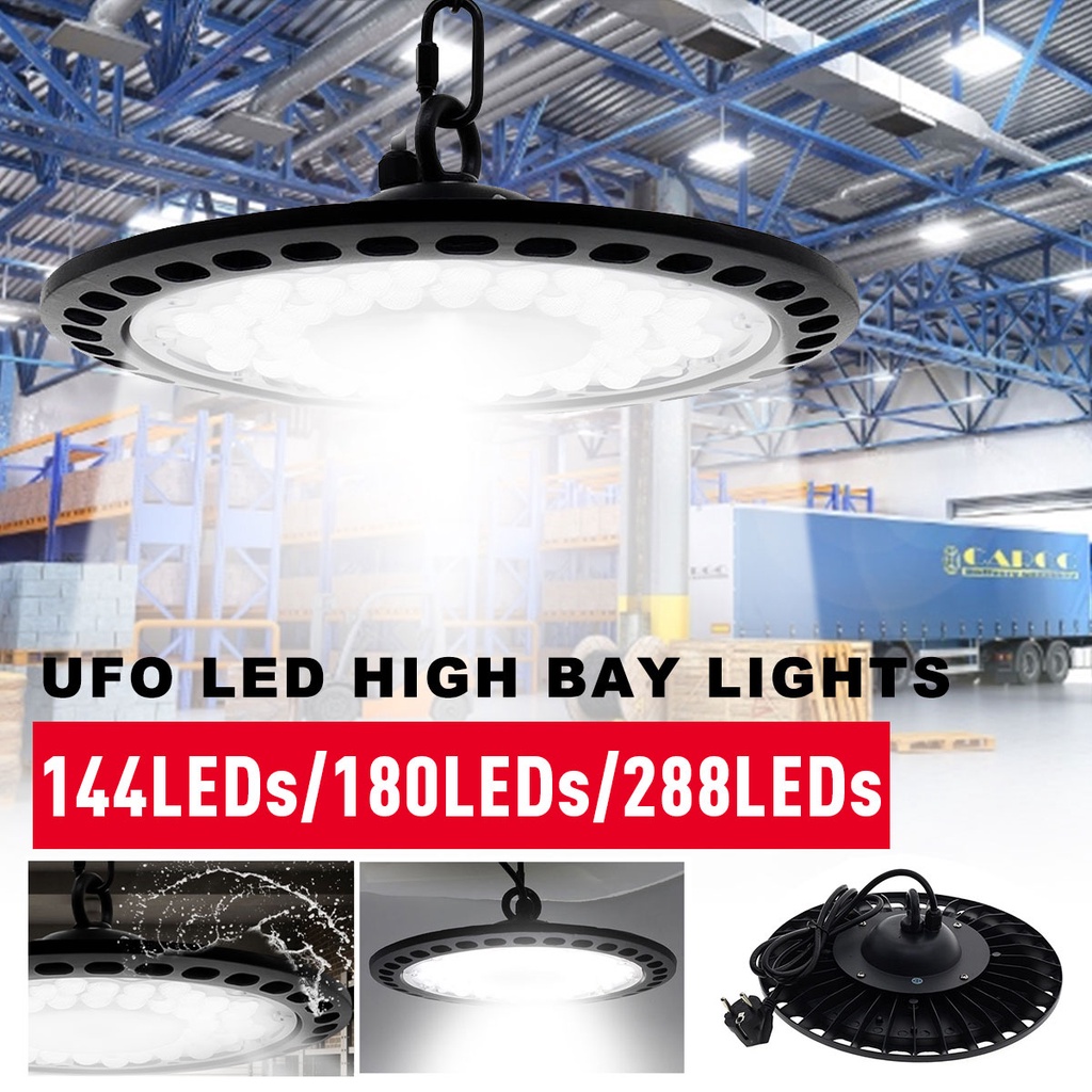 โคมไฟ-led-200-300-500w-ufo-ip65-กันน้ํา-สําหรับติดคลังสินค้า