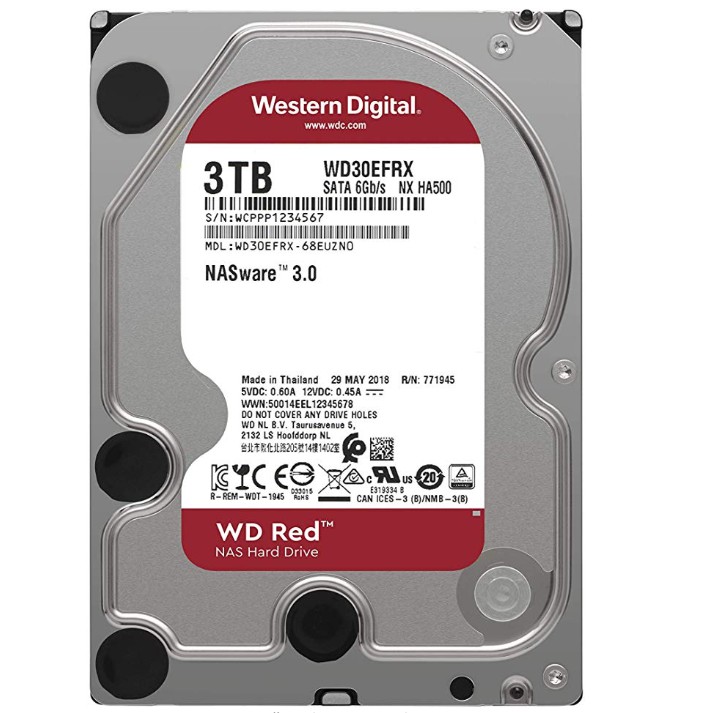 Disco Duro WD Red 3TB WD30EFRX - NAS, 5400 RPM, SATA III, 64MB