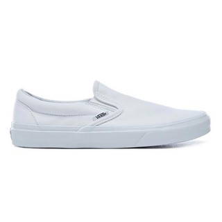 สินค้า VANS CLASSIC SLIP-ON TRUE WHITE  //รองเท้าแวนส์ สลิปออน รองเท้าทรงสวม สีขาวล้วน แวนส์แท้
